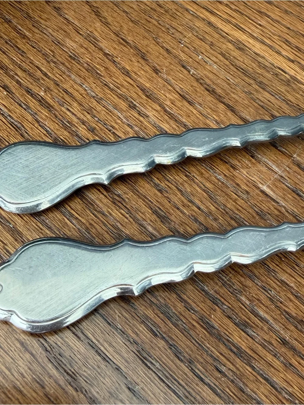 Oneida Cello Valerie Serving Spoon Fork Set Vintage‎ Stainless Flatware